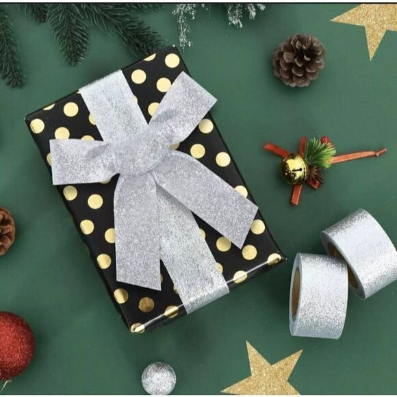 Silver Glitter Ribbon - Picture 3 of 4